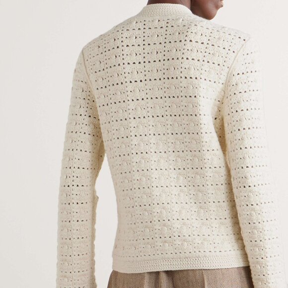 LORO PIANA Arola crocheted cashmere-blend cardigan - Picture 2 of 12